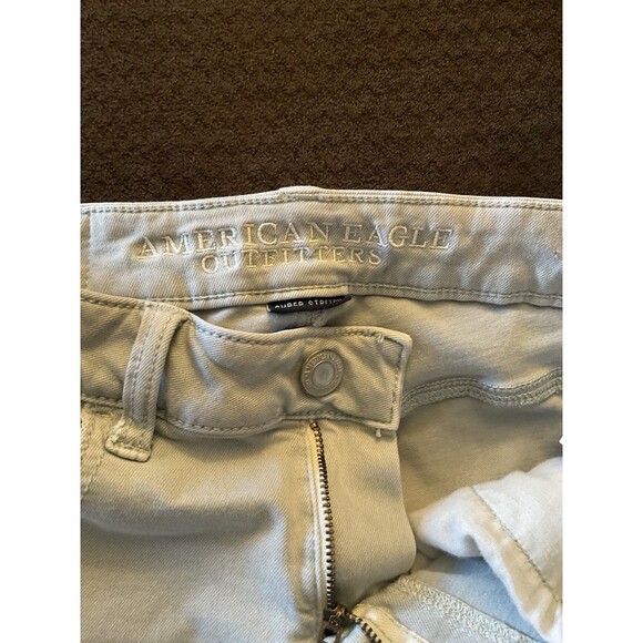 American Eagle Green High Rise Super Stretch Jegging Jeans Sz 4 - Picture 2 of 10